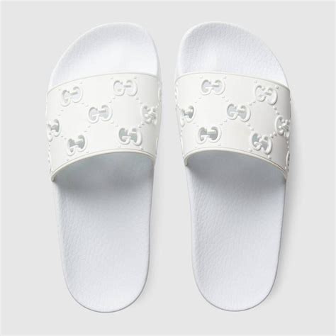 gucci white slide sandals|Gucci slides at nordstrom.